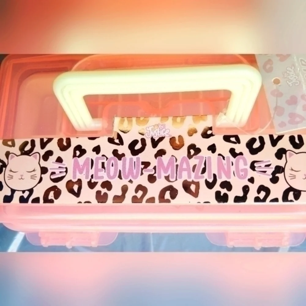 Justice Meowmazing Hair Accessories Carry Case